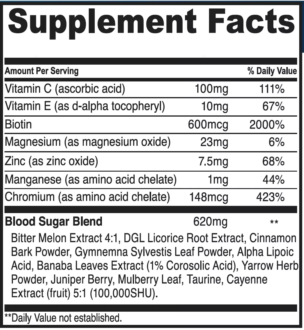 Gluco Freedom Product Label